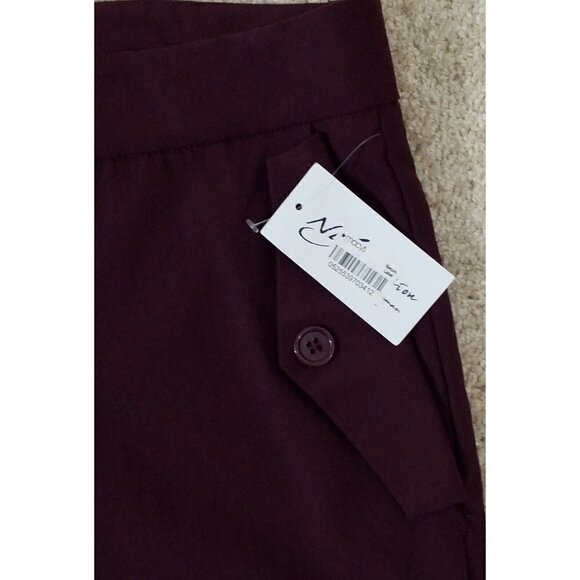 NY Collection~Women's Plus Size 3X~Merlot Slim-Leg Career Work Pants NWT $59.00 - Picture 5 of 10